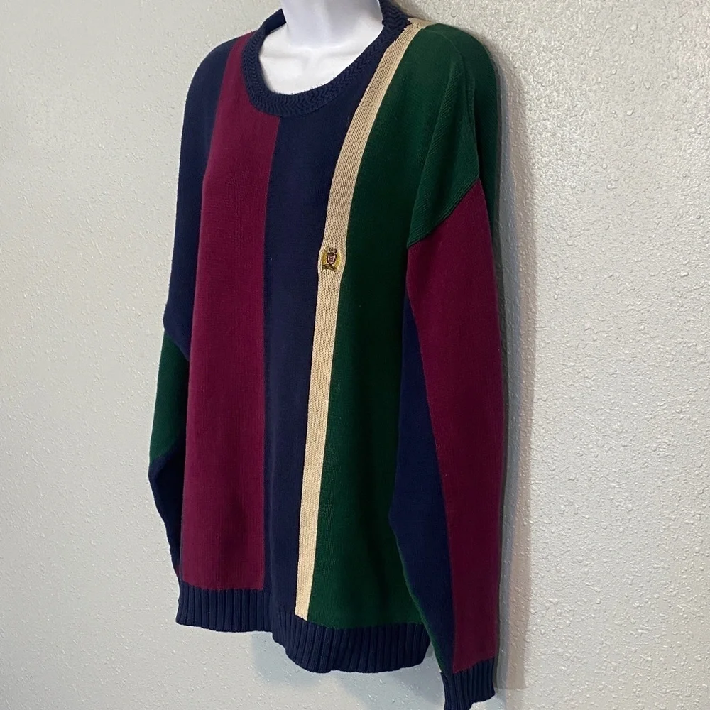 VNTG Siegfried Color Block and Knit Sweater